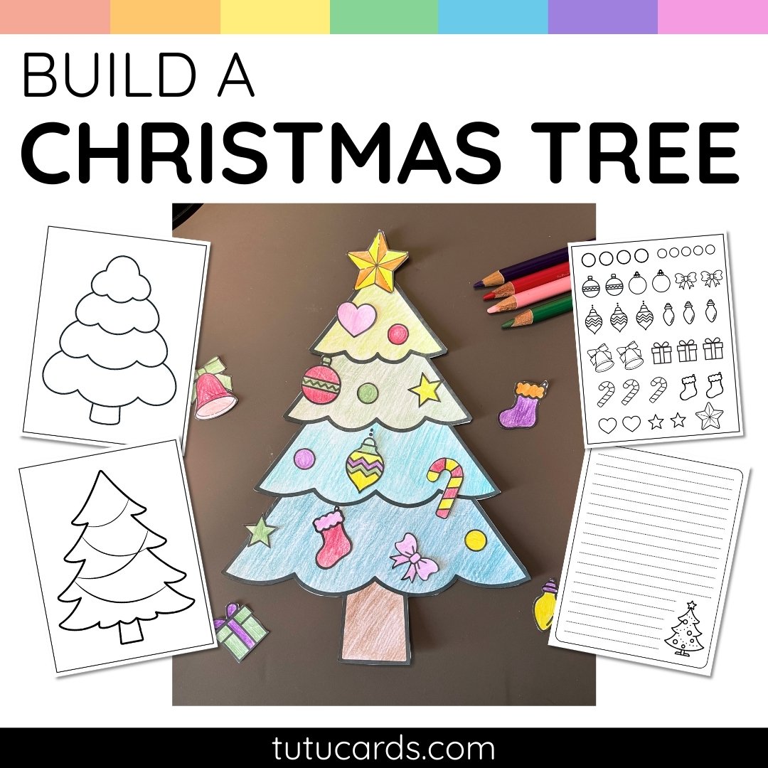 Christmas Tree Craft Book | No-Prep Holiday Coloring & Writing Activity - Image 1 of 5