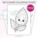 Plume Celosia Flower Coloring Page for Kids | Printable Garden Bloom Art PDF | US Letter | TutuCards Nature Series preview 1