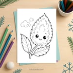 Plume Celosia Flower Coloring Page for Kids | Printable Garden Bloom Art PDF | US Letter | TutuCards Nature Series preview 2