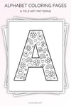 Alphabet Coloring Pages A–Z | Printable Letters Art Patterns | Kids Learning & Art Activity PDF preview 6