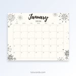 Minimal Celebration – 2026 January Calendar preview 1