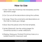 Christmas Tree Craft Book | No-Prep Holiday Coloring & Writing Activity preview 4