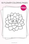 Chubby Echeveria Coloring Page for Kids | Printable Cute Succulent Art PDF | US Letter | TutuCards Home & Garden Series preview 3
