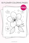 Peach Blossom Coloring Page for Kids | Printable Spring Flower Art PDF | US Letter | TutuCards Nature Learning Series preview 3