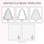 Christmas Tree Coloring Pages & Writing Templates | 6 Coloring Sheets + 5 Tree-Shaped Writing Papers | Printable PDF preview 3