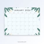 Winter Green – 2026 January Calendar preview 1