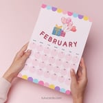 Pastel Pink Celebration – 2026 Calendar | Colorful Gifts & Balloons Theme preview 2