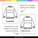 Sweater Tear Art Activity | Winter Craft | Fine Motor preview 2