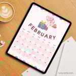 Pastel Pink Celebration – 2026 Calendar | Colorful Gifts & Balloons Theme preview 3