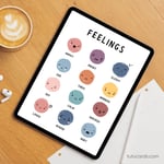 Feelings Poster — Colorful Minimalist Wall Art for Kids, Gentle Modern Classroom & Emotional Learning Decor preview 4