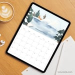 January 2026 Calendar – Nature Illustration | Winter Theme 01 preview 3