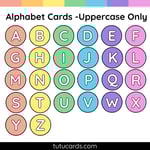 Colorful Alphabet Circle Flashcards A–Z – Uppercase & Lowercase / Uppercase Only preview 3