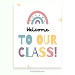 Welcome to Our Class! — Colorful Minimalist Classroom Poster, Gentle Modern Wall Art for Kids & Teachers preview 2