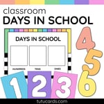 Colorful Days in School Classroom Display | Cute Printable Classroom Wall Decor preview 1