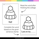 Winter Hat Tear Art Activity | Winter Craft | Fine Motor preview 2