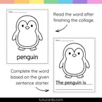 Penguin Tear Art Activity | Winter Craft | Fine Motor preview 2