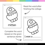Mitten Tear Art Activity | Winter Craft | Fine Motor preview 2