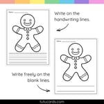 Gingerbread Man Tear Art Activity | Christmas Craft | Fine Motor preview 3