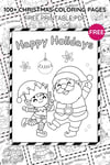 Christmas Coloring Pages for Kids – Dancing Santa Claus (Free PDF Printables) preview 3