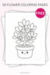 Round Jade Plant Coloring Page for Kids | Printable Art PDF| TutuCards Home & Garden Series preview 3