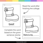 Santa Boot Tear Art Activity | Christmas Craft | Fine Motor preview 2