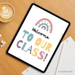 Welcome to Our Class! — Colorful Minimalist Classroom Poster, Gentle Modern Wall Art for Kids & Teachers preview 4