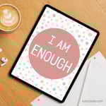 I Am Enough — Soft Colorful Dots Affirmation Poster for Kids, Gentle Minimalist Wall Art, Calming Classroom & Home Decor preview 4
