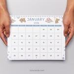 Snowy Blue – 2026 January Calendar preview 2