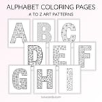 Alphabet Coloring Pages A–Z | Printable Letters Art Patterns | Kids Learning & Art Activity PDF preview 3