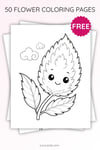 Plume Celosia Flower Coloring Page for Kids | Printable Garden Bloom Art PDF | US Letter | TutuCards Nature Series preview 3