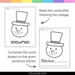 Snowman Tear Art Activity | Winter Craft | Fine Motor preview 2