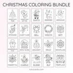 20 Christmas Coloring Pages for Kids | Cute Holiday Coloring Pack | Printable PDF preview 2