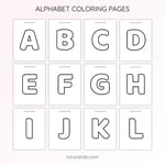 Alphabet Coloring Pages – Uppercase Letters A–Z Printable for Toddlers & Preschoolers preview 2