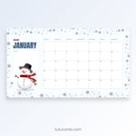 Snowy Blue – 2026 January Calendar 001 preview 1