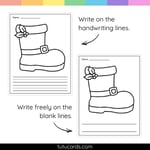 Santa Boot Tear Art Activity | Christmas Craft | Fine Motor preview 3