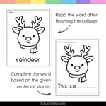 Christmas Reindeer Tear Art Activity | Christmas Craft | Fine Motor preview 2