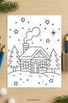 20 Winter Coloring Pages for Kids | Cute People, Animals & Cozy Winter Scenes | Printable PDF preview 4