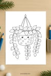 String of Pearls Coloring Page for Kids | Printable Hanging Succulent Art PDF | US Letter | TutuCards Home & Garden Series preview 4