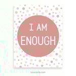 I Am Enough — Soft Colorful Dots Affirmation Poster for Kids, Gentle Minimalist Wall Art, Calming Classroom & Home Decor preview 2