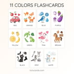 11 Cute Colorful Color Flashcards | Printable Cards | 3.5x5 inch | Kids Learning & Classroom Decor preview 2