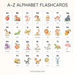 A–Z Alphabet Flashcards (Uppercase + Lowercase + Words) | Cute Colorful Printable Cards | 3.5x5 inch | Kids Learning & Classroom Decor preview 2