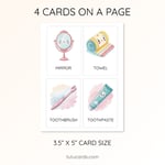 24 Cute Colorful Daily Items Flashcards | Printable Cards | 3.5x5 inch | Kids Learning & Classroom Decor preview 3