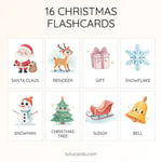 16 Cute Colorful Christmas Flashcards | Printable Holiday Cards | 3.5x5 inch | Kids Learning & Classroom Decor preview 1
