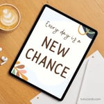 Every Day Is a New Chance — Boho Minimalist Growth Mindset Poster, Neutral Handwritten Wall Art for Kids, Teens, Classroom & Home Decor preview 4