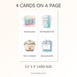 20 Cute Colorful Kitchen & Tableware Flashcards | Printable Cards | 3.5x5 inch | Kids Learning & Classroom Decor (Copy) preview 3