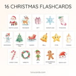 16 Cute Colorful Christmas Flashcards | Printable Holiday Cards | 3.5x5 inch | Kids Learning & Classroom Decor preview 2