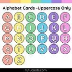 Colorful Alphabet Circle Flashcards A–Z – Uppercase & Lowercase / Uppercase Only preview 3