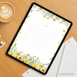 2026 Calendar Printable Download | Yellow Wildflower & Daisy Watercolor Vertical Calendar | To-Do List & Notes Pages Included | Letter Size | Rustic Floral Planner preview 6