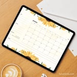 2026 Calendar Printable Download | Sunflower Monthly Calendar | Yellow Watercolor Floral Design | Letter Size | Desk & Wall Planner preview 5