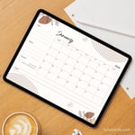 2026 Calendar Printable Download | Brown and Green Simple Minimalist Calendar | Letter Size | Desk & Wall Planner preview 5